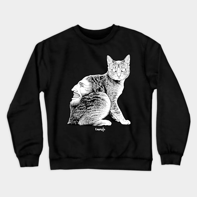 Demon Cat Crewneck Sweatshirt by EmptyIs